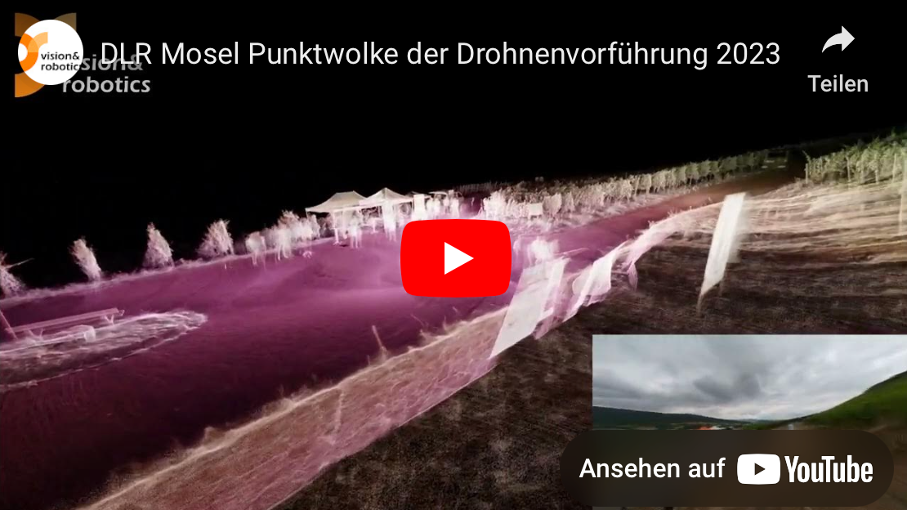 DLR Mosel Punktwolke der Drohnenvorführung 2023